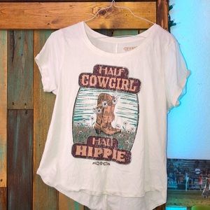 Half cowgirl half hippie T-shirt